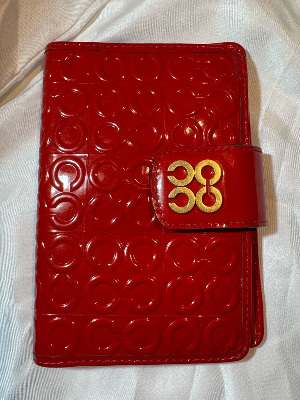 Coach Red Embossed agenda cover